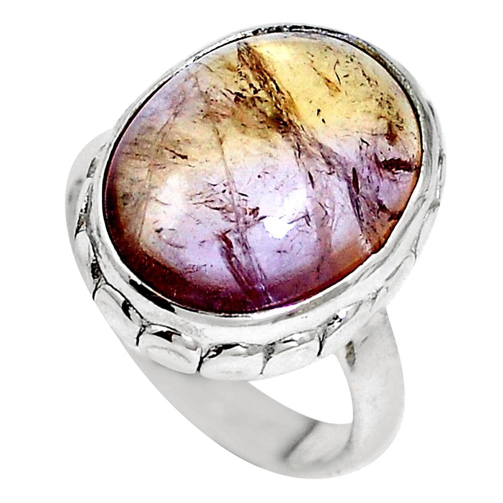 Natural purple ametrine 925 sterling silver ring jewelry size 6 m65000