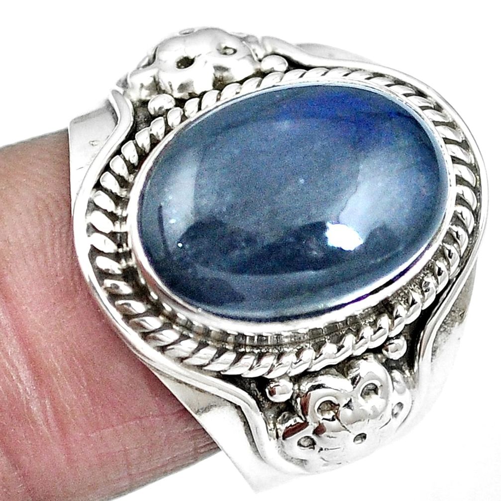 Natural blue labradorite 925 sterling silver ring jewelry size 7.5 m65405