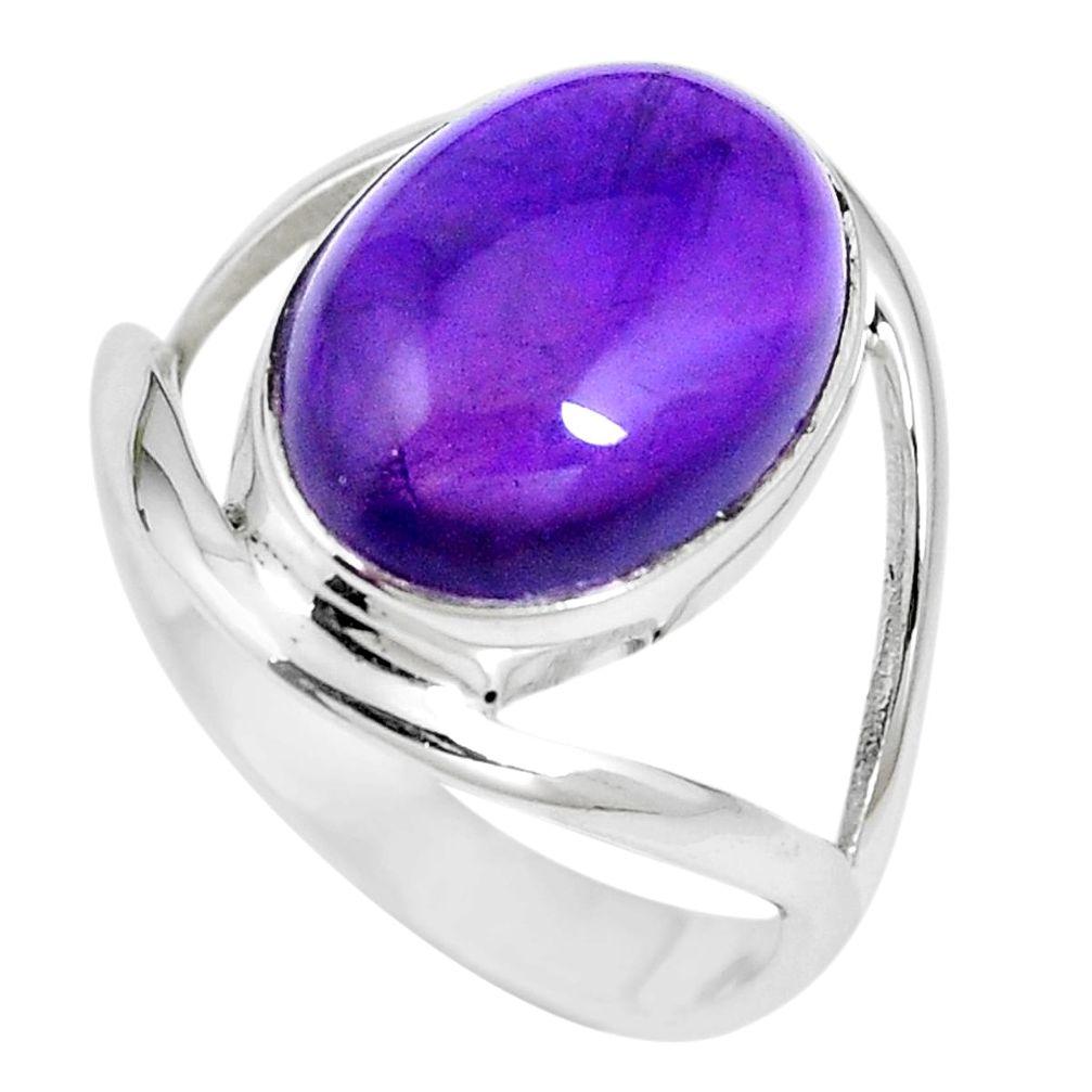 Natural purple amethyst 925 sterling silver ring jewelry size 7 m68369