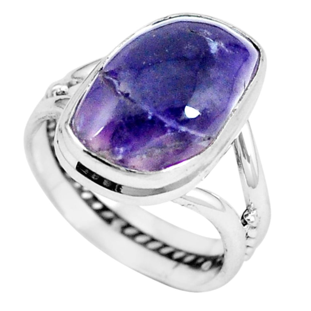 Natural purple opal fancy 925 sterling silver ring jewelry size 7.5 m6888