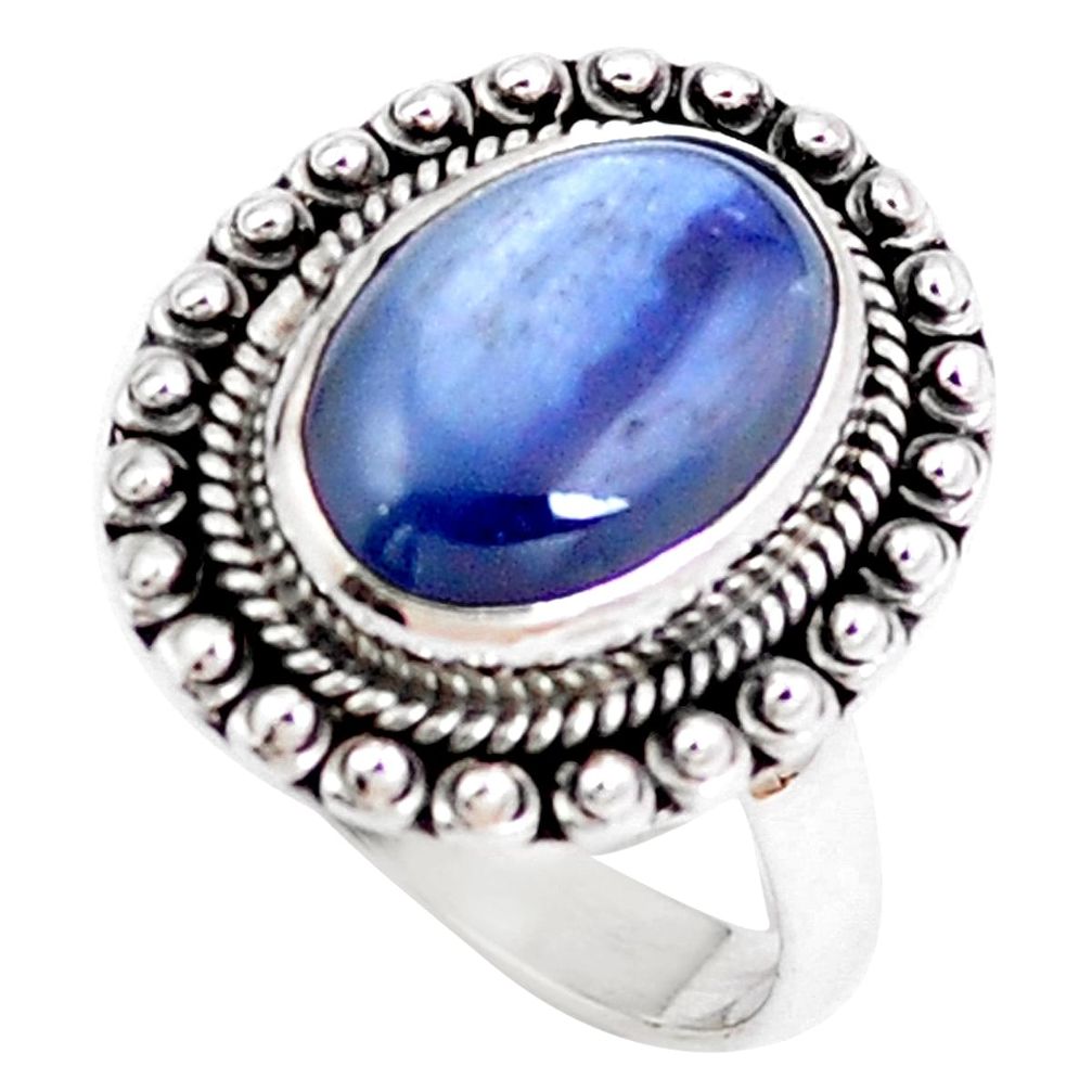 Natural blue kyanite 925 sterling silver ring jewelry size 8.5 m72563