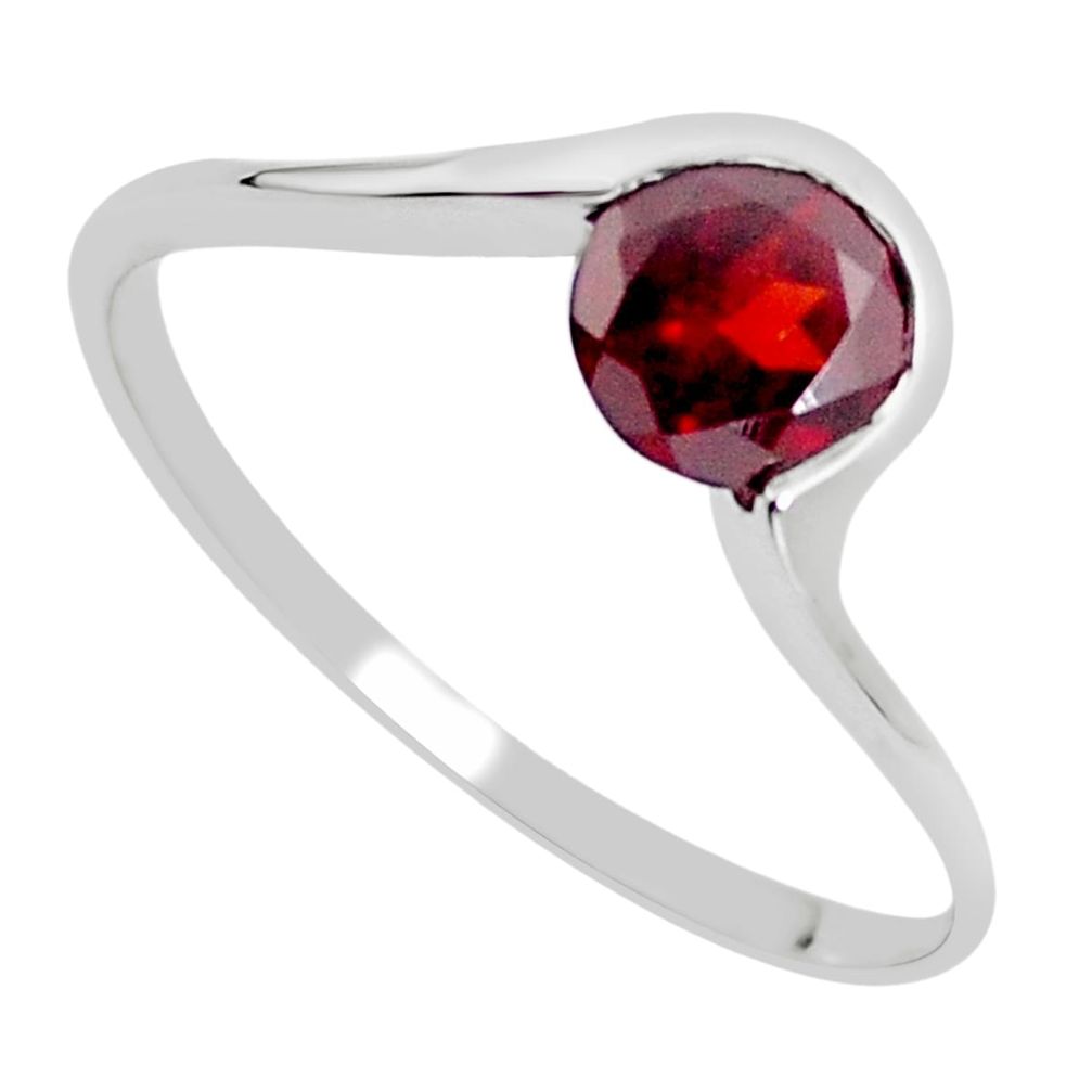 Natural red garnet 925 sterling silver ring jewelry size 7 m73915