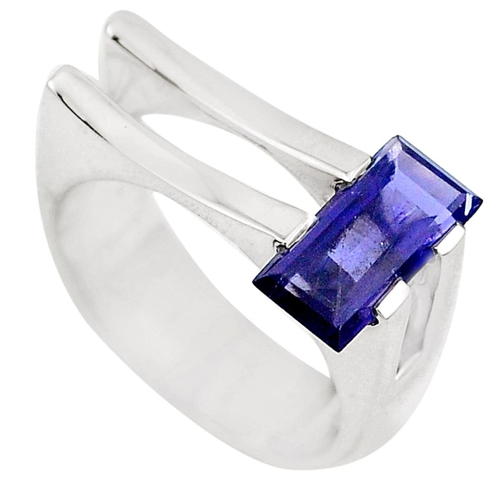 925 sterling silver natural blue iolite ring jewelry size 5 m74436