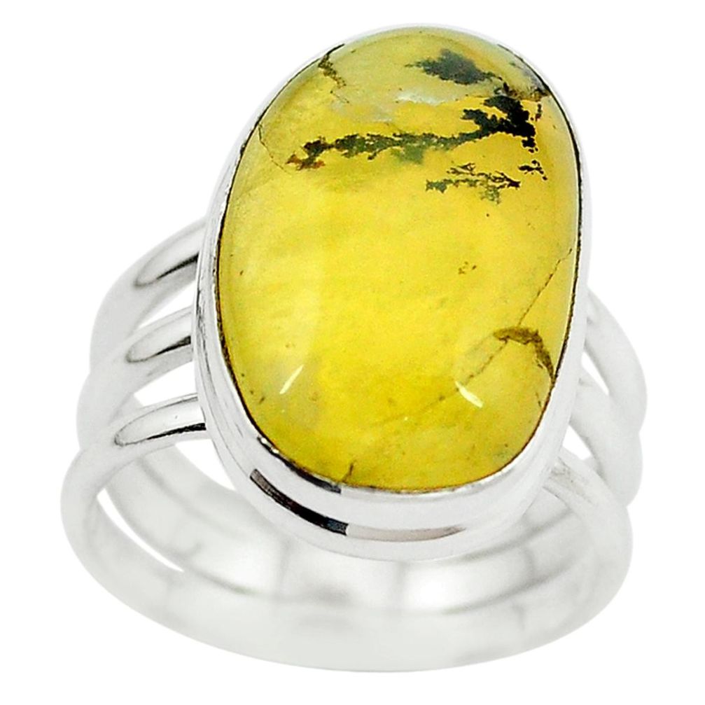 Natural yellow opal 925 sterling silver ring jewelry size 7 m7611