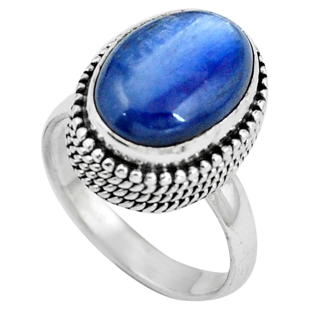 Natural blue kyanite 925 sterling silver ring jewelry size 6.5 m77622