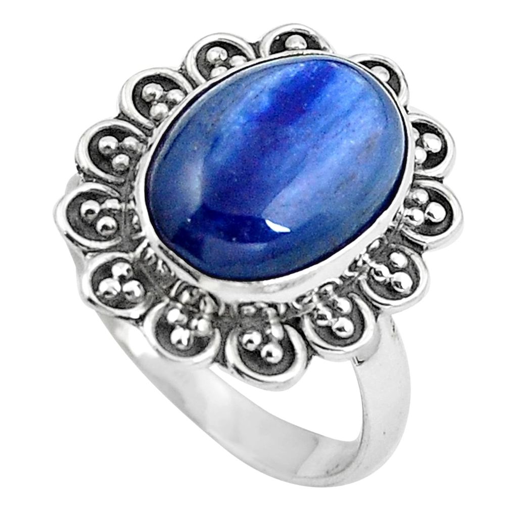 Natural blue kyanite 925 sterling silver ring jewelry size 7.5 m77625