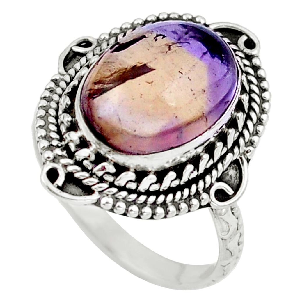 Natural purple ametrine 925 sterling silver ring jewelry size 8 m77710