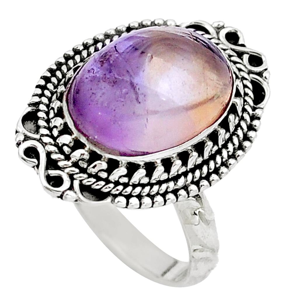 Natural purple ametrine 925 sterling silver ring jewelry size 7 m77717