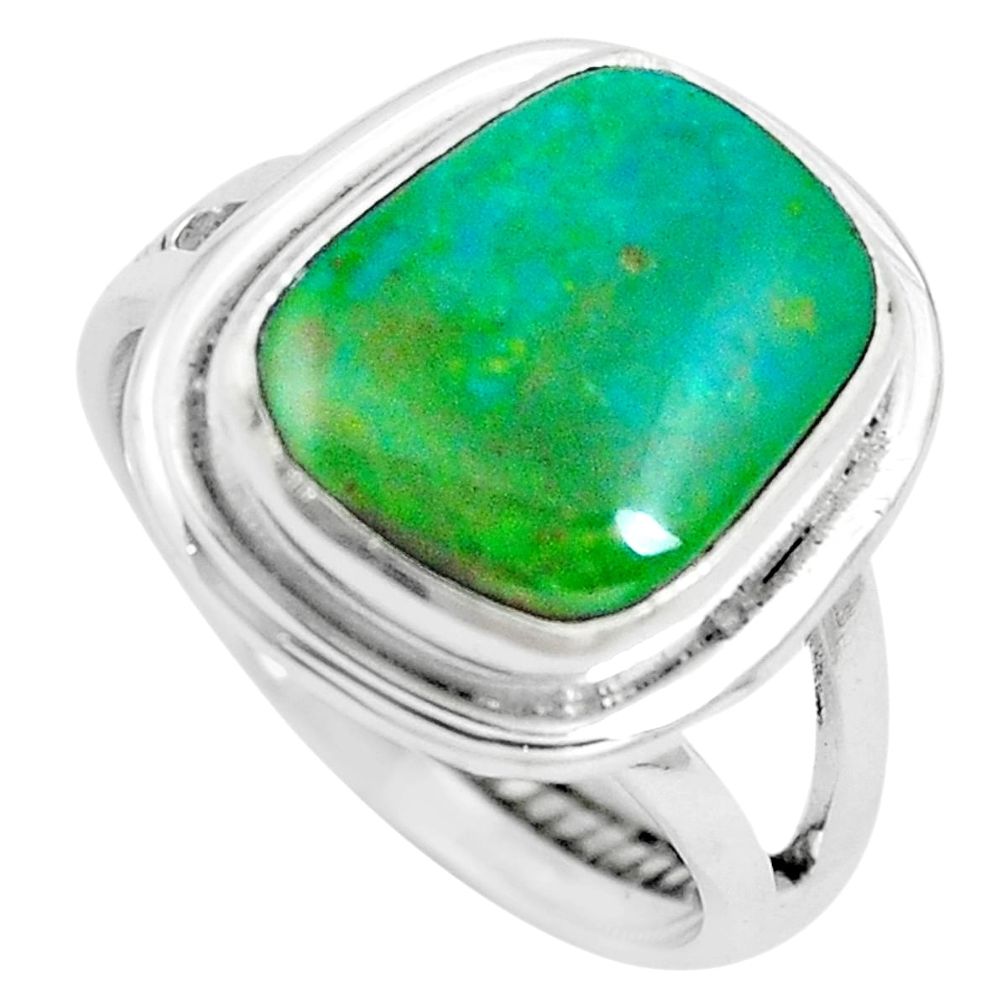 Natural green opaline 925 sterling silver ring jewelry size 7 m80532
