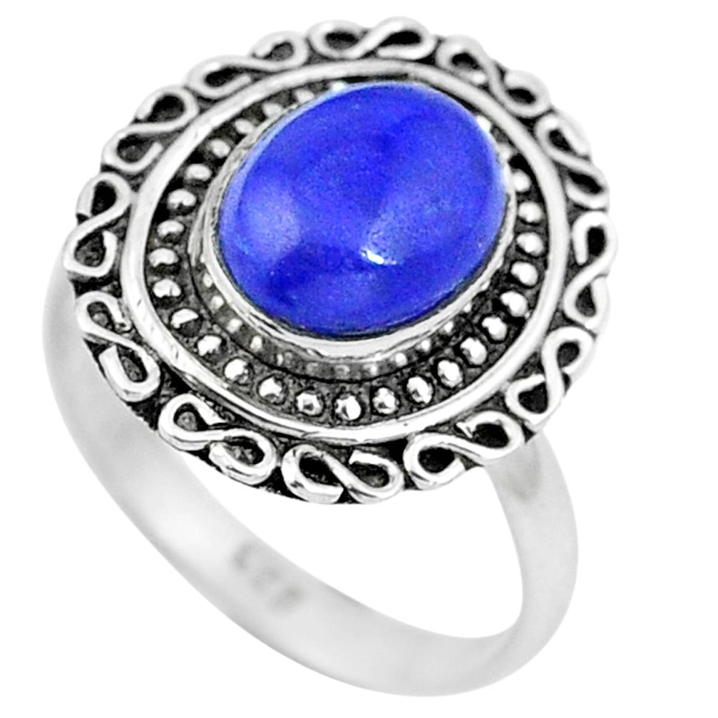 925 sterling silver natural blue lapis lazuli ring jewelry size 6.5 m80894