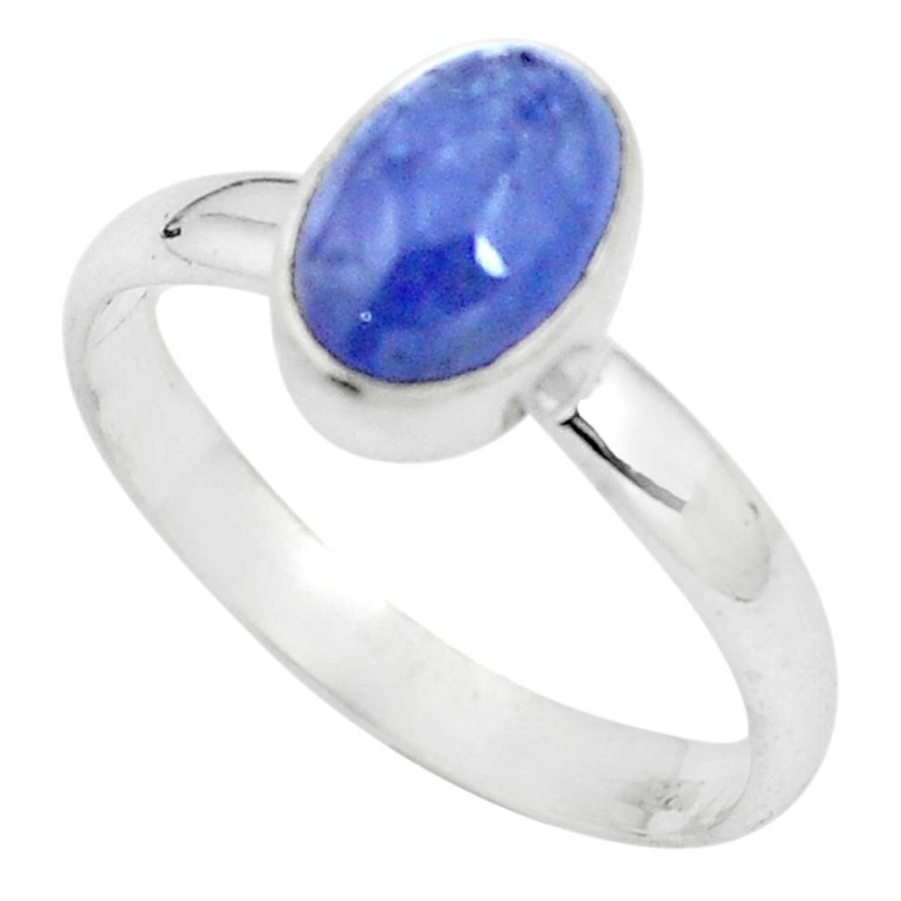 Natural blue tanzanite 925 sterling silver ring jewelry size 8.5 m81026