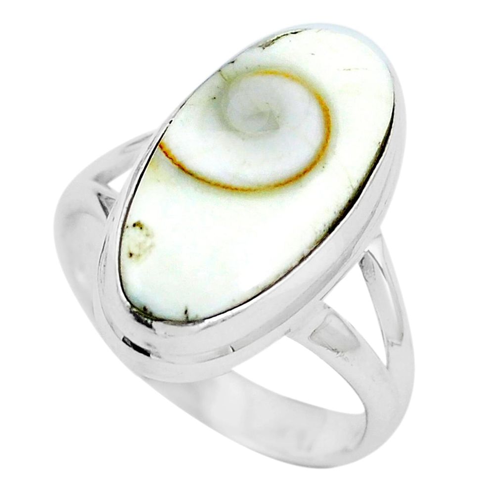 925 sterling silver natural white shiva eye ring jewelry size 6 m82658