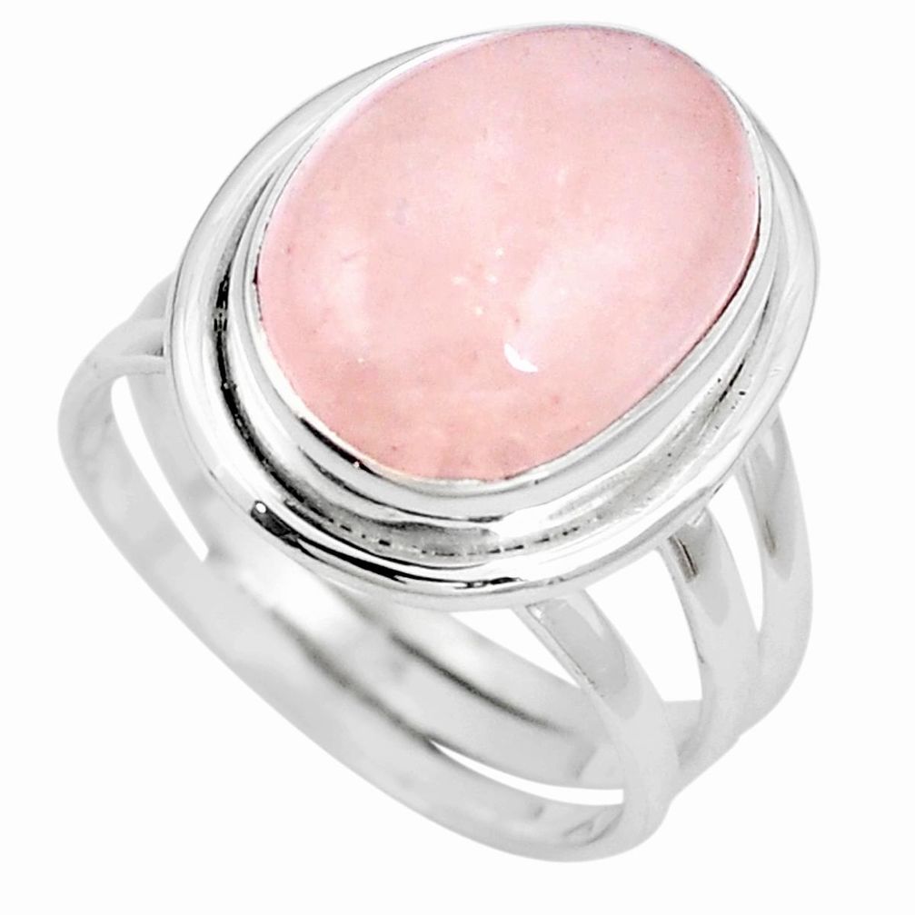 7.78cts natural pink morganite 925 sterling silver ring jewelry size 7 m82988