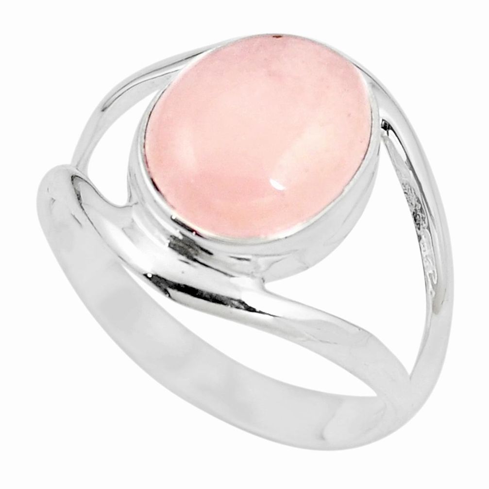 6.58cts natural pink morganite 925 sterling silver ring jewelry size 9.5 m82999