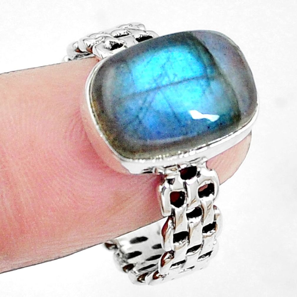 925 sterling silver natural blue labradorite ring jewelry size 10 m83959