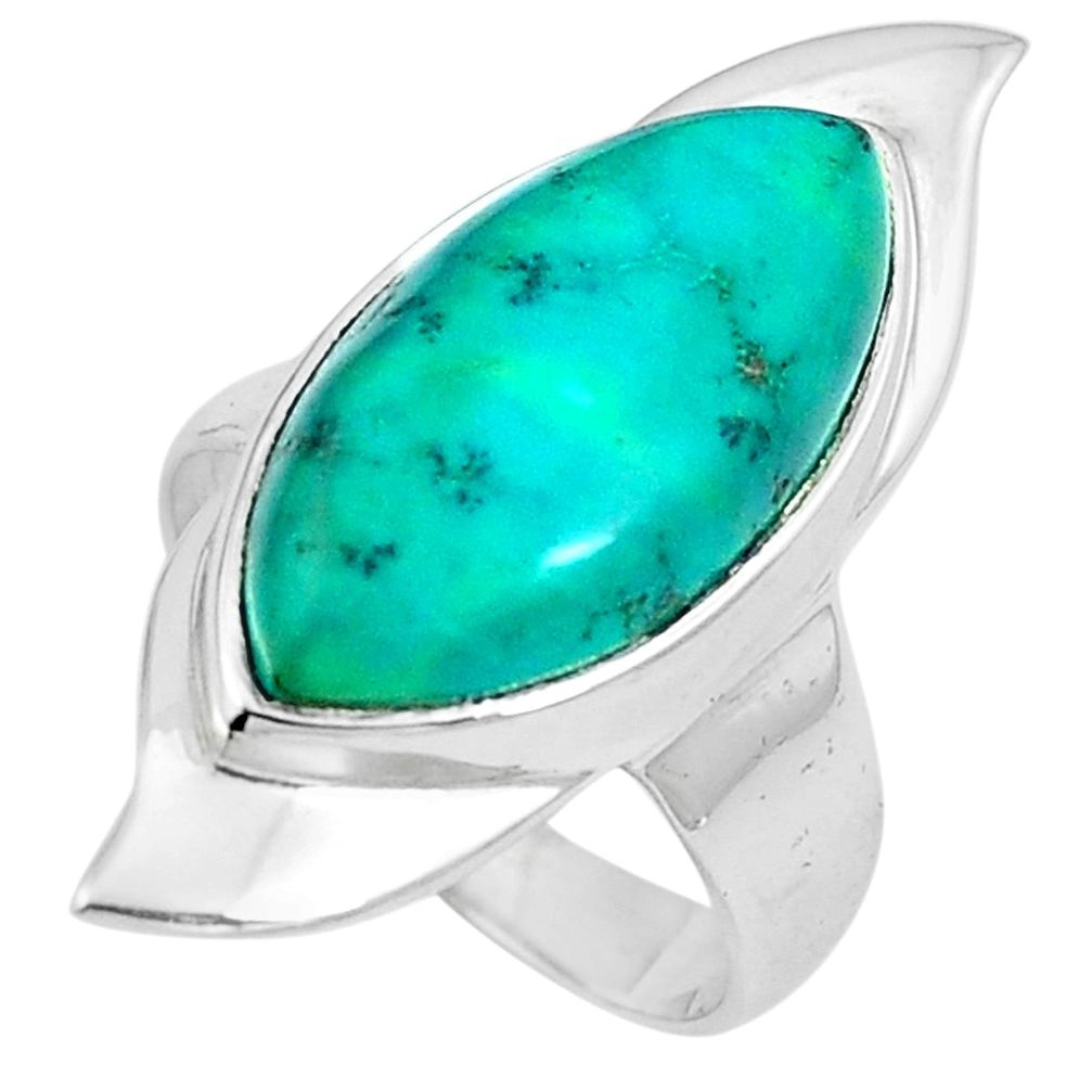 925 sterling silver natural green chrysocolla ring jewelry size 6.5 m85054