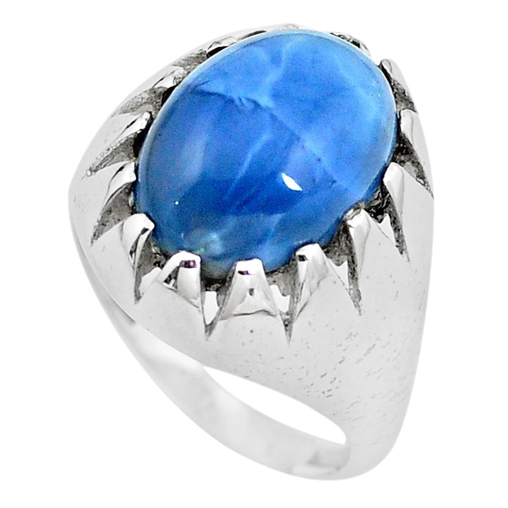 6.83cts natural blue owyhee opal 925 sterling silver ring jewelry size 7 m85074