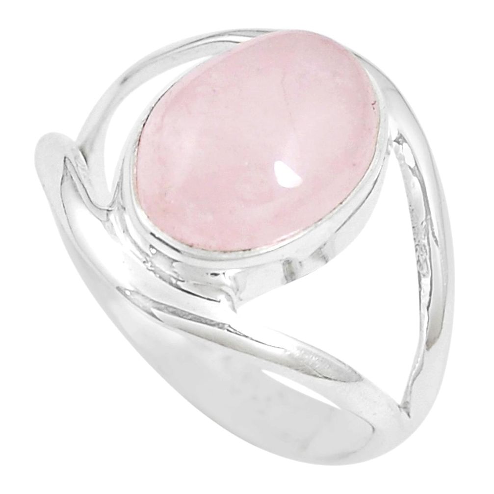 6.03cts natural pink morganite 925 sterling silver ring jewelry size 10 m87581