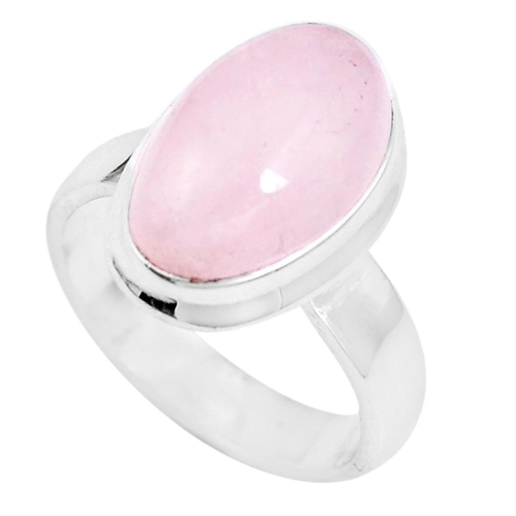 7.62cts natural pink morganite 925 sterling silver ring jewelry size 7 m87652
