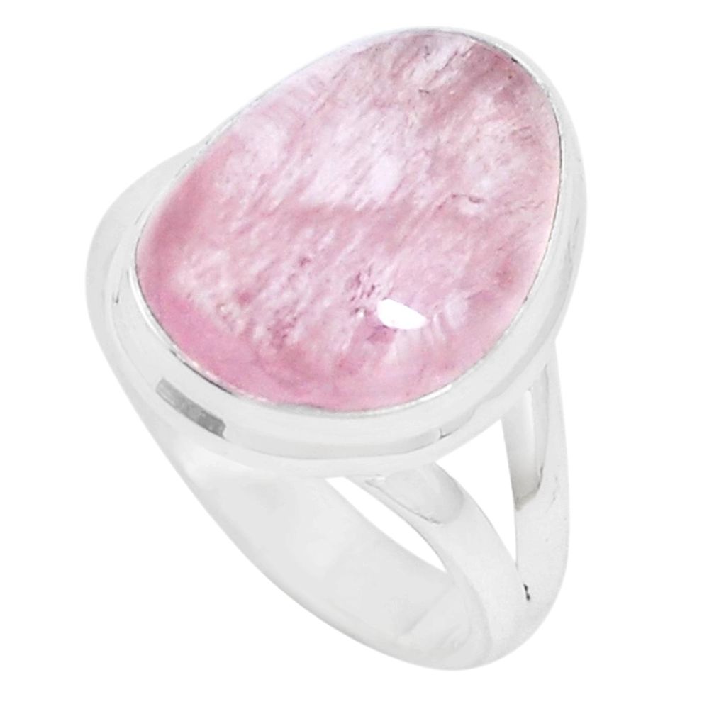 7.66cts natural pink morganite 925 sterling silver ring jewelry size 6.5 m87654