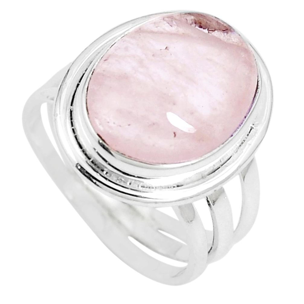 925 sterling silver 8.42cts natural pink morganite ring jewelry size 7 m87655