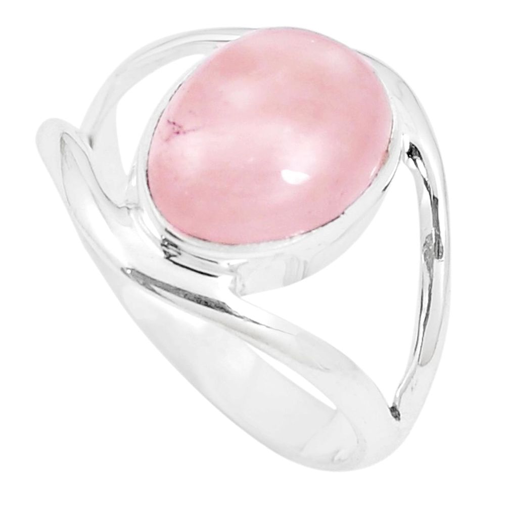 6.03cts natural pink morganite 925 sterling silver ring jewelry size 9 m87656