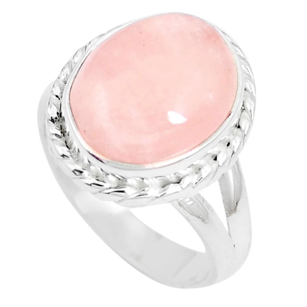 7.78cts natural pink morganite 925 sterling silver ring jewelry size 7.5 m87658