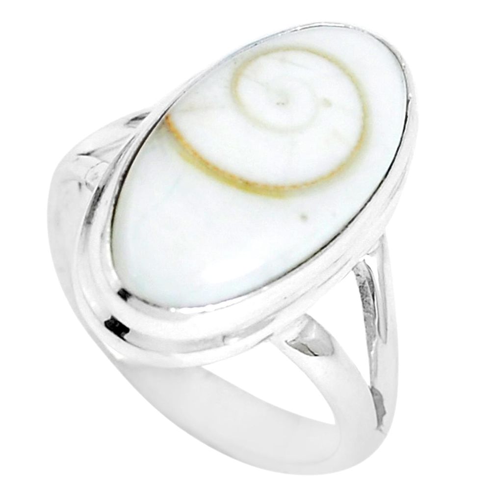 925 silver 6.81cts natural white shiva eye solitaire ring jewelry size 6 m88999