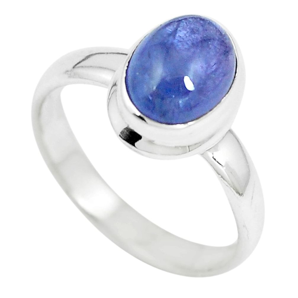 925 silver 3.01cts natural blue tanzanite solitaire ring jewelry size 6 m95917