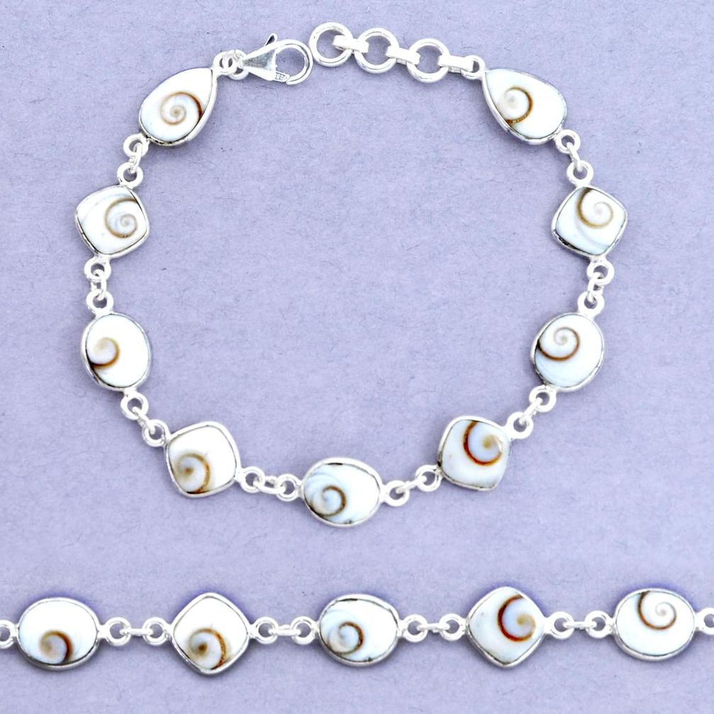 18.93cts natural shiva eye 925 sterling silver tennis bracelet jewelry p22416