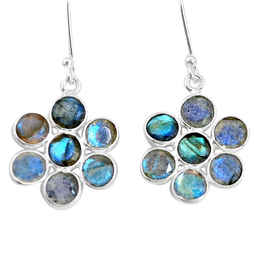 925 sterling silver 11.62cts natural blue labradorite dangle earrings p11736