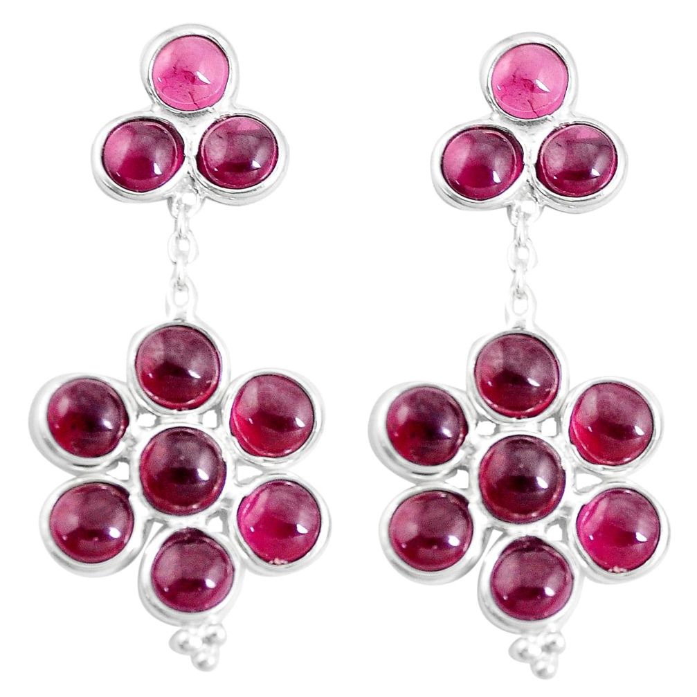 925 sterling silver 18.14cts natural red garnet earrings jewelry p11779