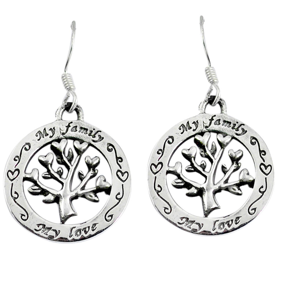 925 silver indonesian bali java island tree of life earrings jewelry p1277