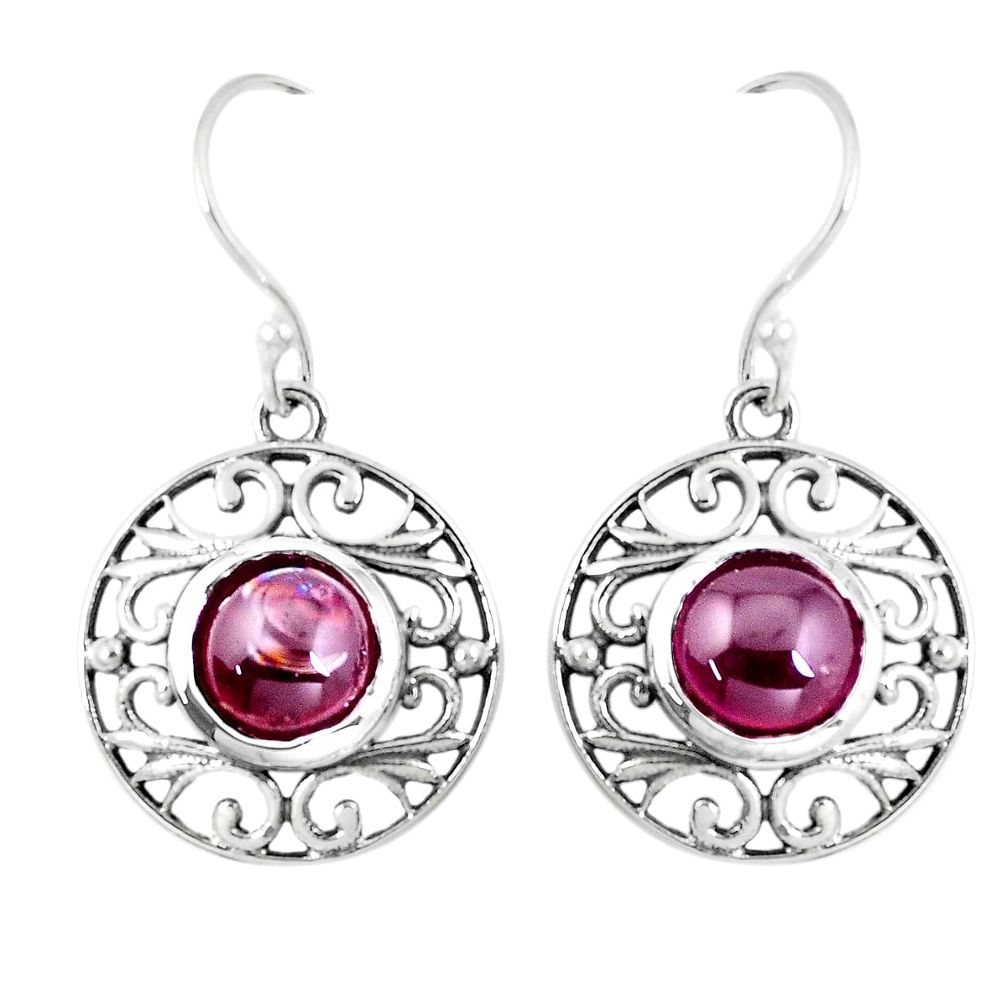 8.83cts natural red garnet 925 sterling silver dangle earrings jewelry p16530