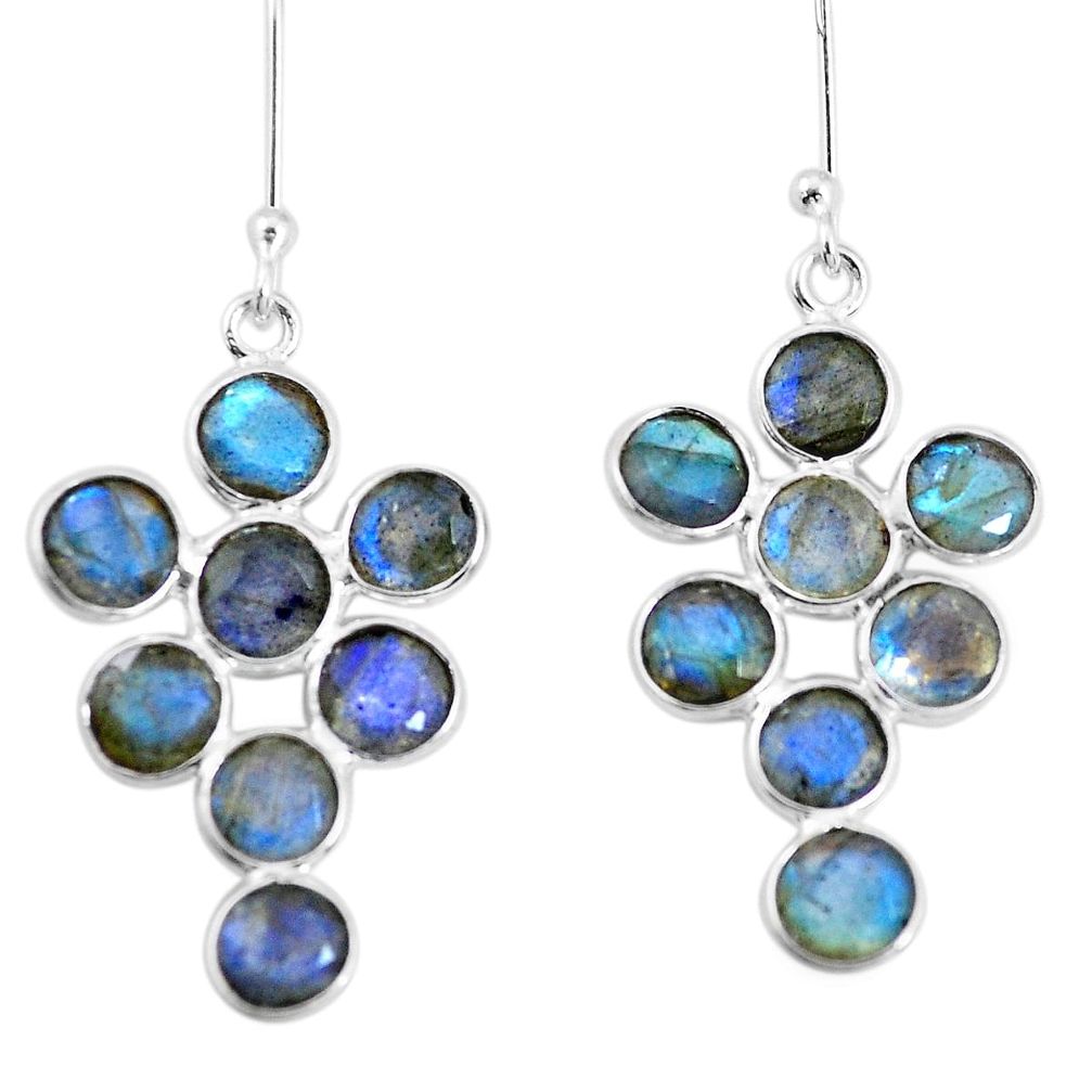 925 sterling silver 11.26cts natural blue labradorite chandelier earrings p21259