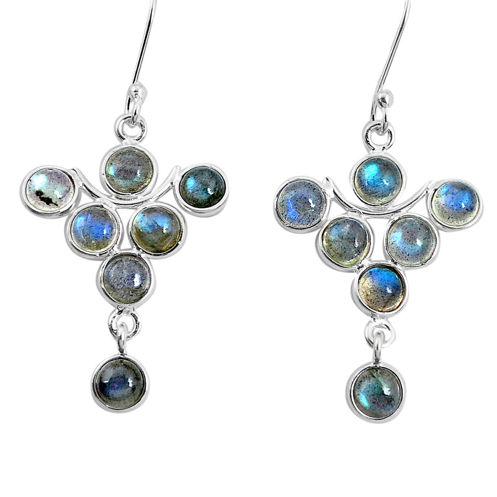 10.05cts natural blue labradorite 925 sterling silver chandelier earrings p27353