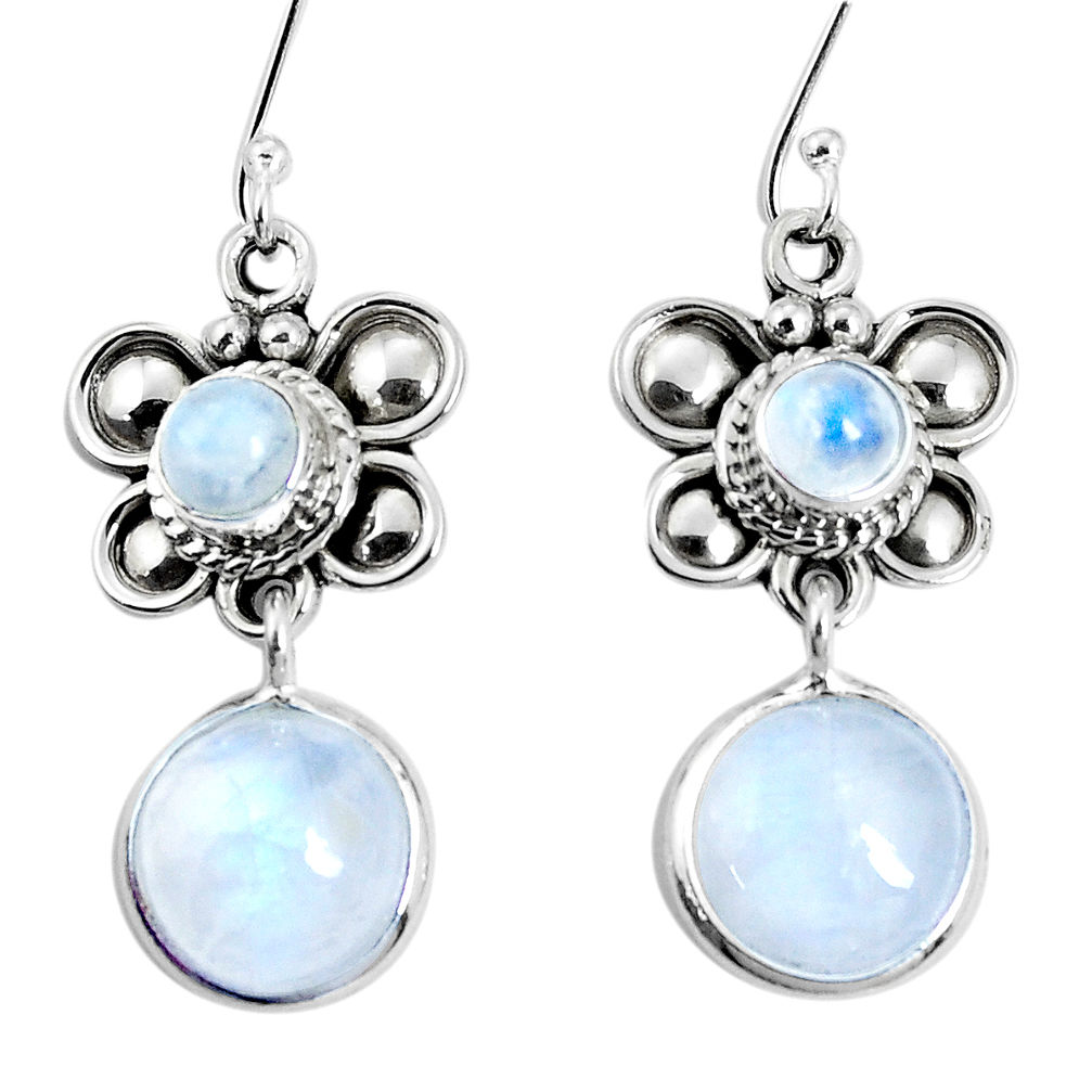 925 sterling silver 10.85cts natural rainbow moonstone butterfly earrings p30564