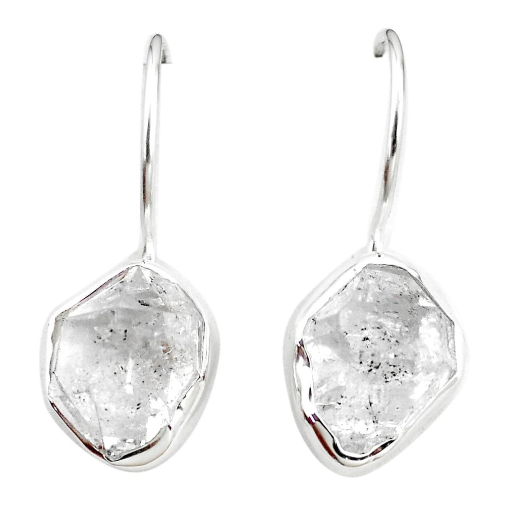 925 silver 11.57cts natural white herkimer diamond dangle earrings jewelry p6684