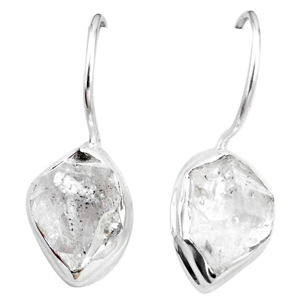 925 silver 10.76cts natural white herkimer diamond dangle earrings jewelry p6697