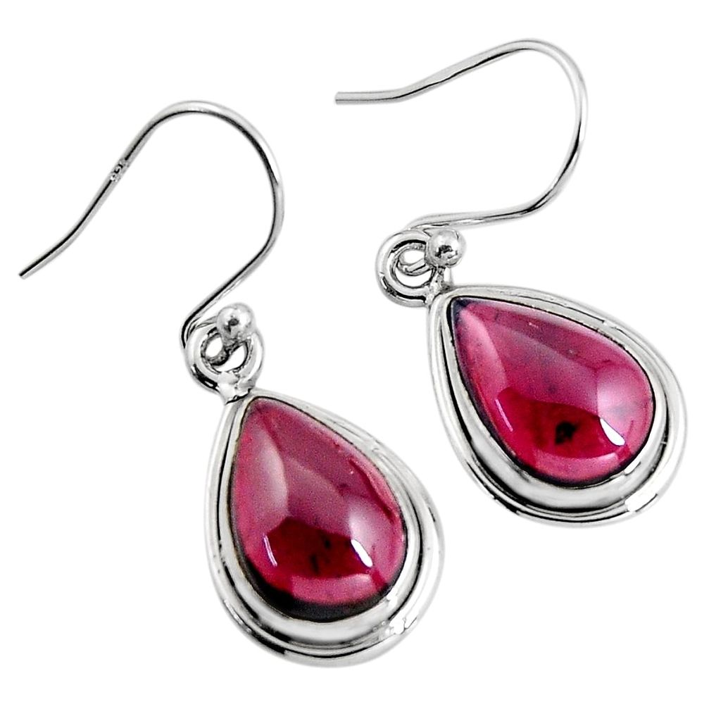 7.64cts natural red garnet 925 sterling silver dangle earrings jewelry p93466