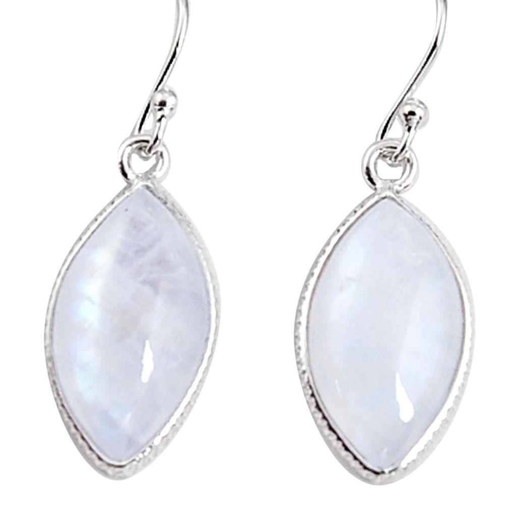 102.75cts natural rainbow moonstone 925 sterling silver dangle earrings p94163