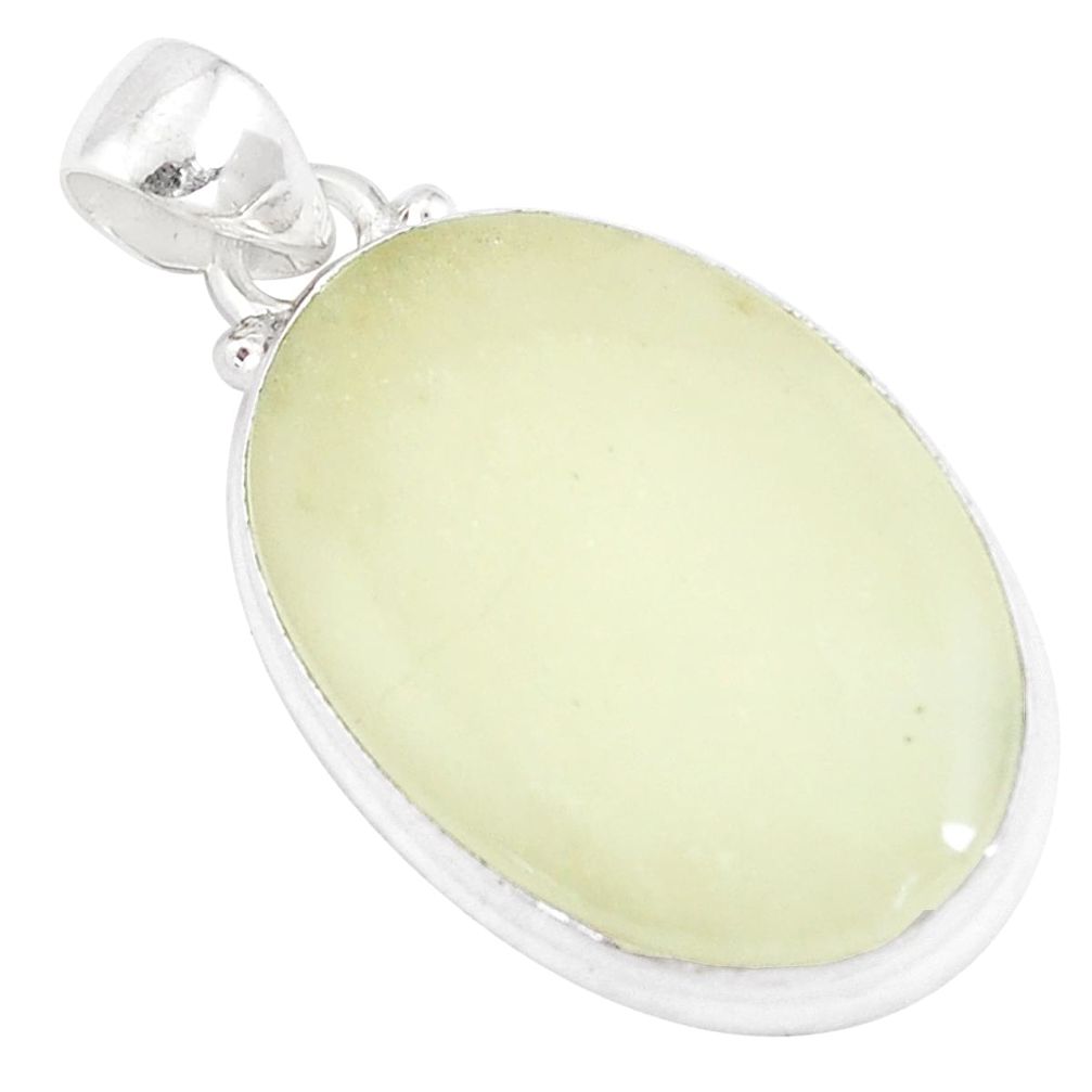 925 silver 16.62cts natural libyan desert glass (gold tektite) pendant p10396