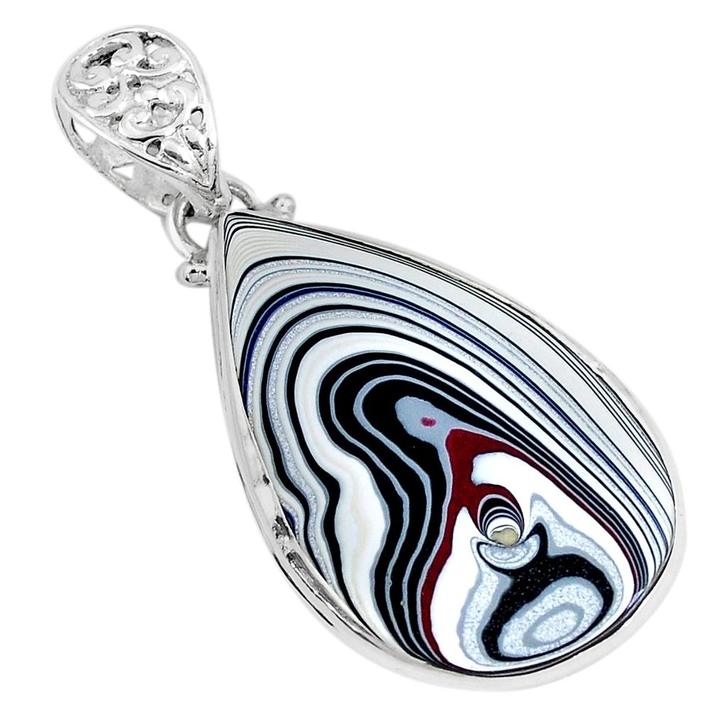 11.74cts brown florida auger shell 925 sterling silver pendant jewelry p12496