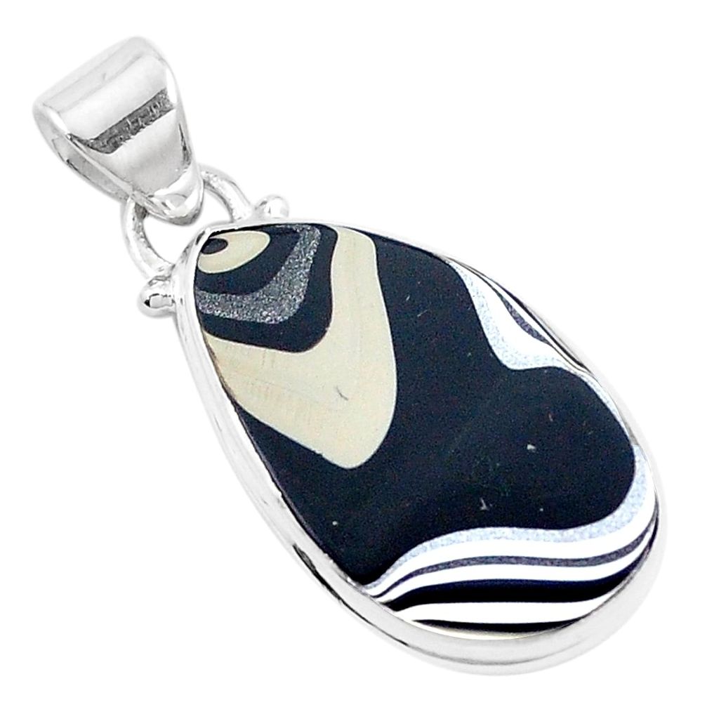 8.35cts brown florida auger shell 925 sterling silver pendant jewelry p12505