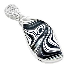 13.66cts brown florida auger shell 925 sterling silver pendant jewelry p12506
