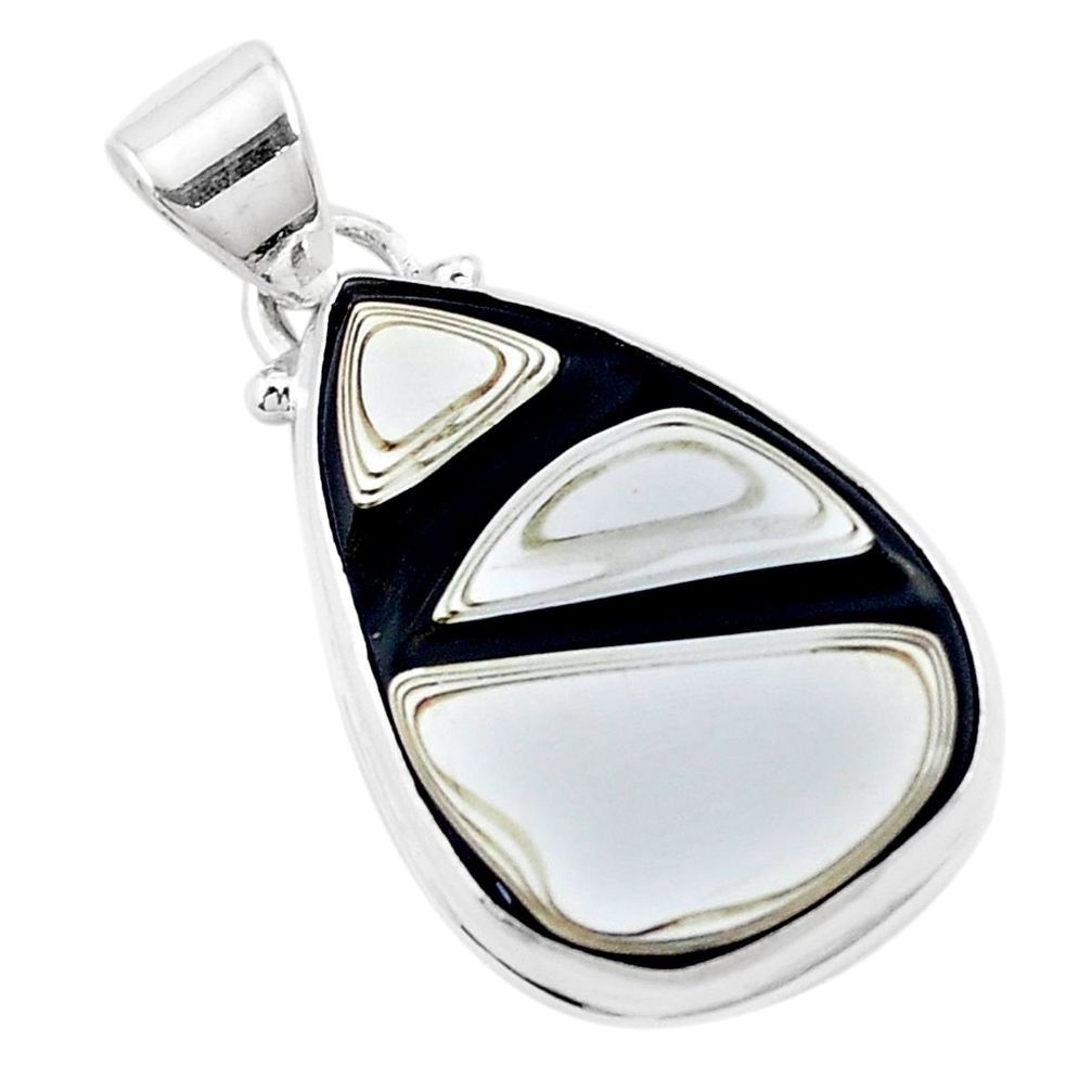 11.26cts brown florida auger shell 925 sterling silver pendant jewelry p12516