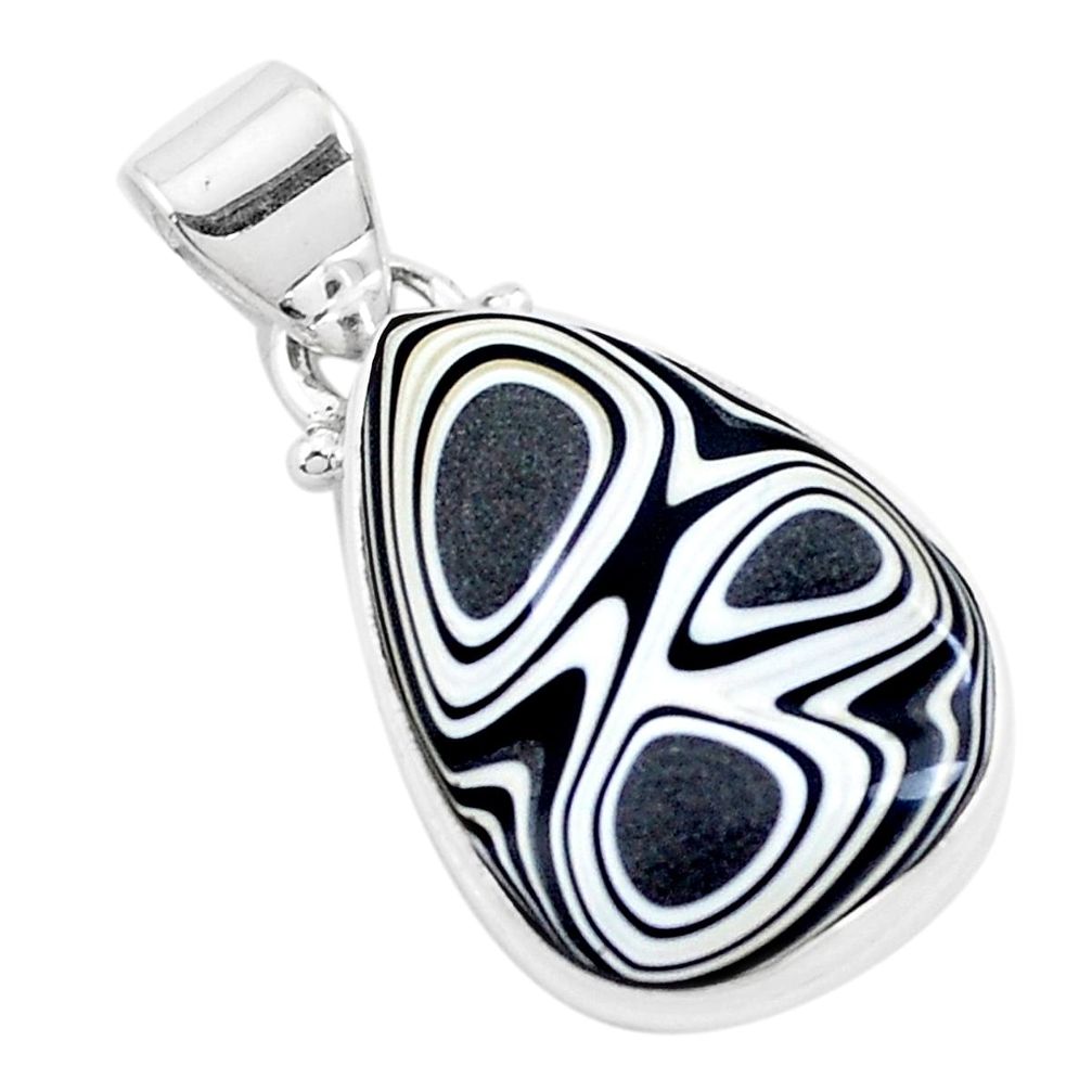 925 sterling silver 9.65cts brown florida auger shell pendant jewelry p12517