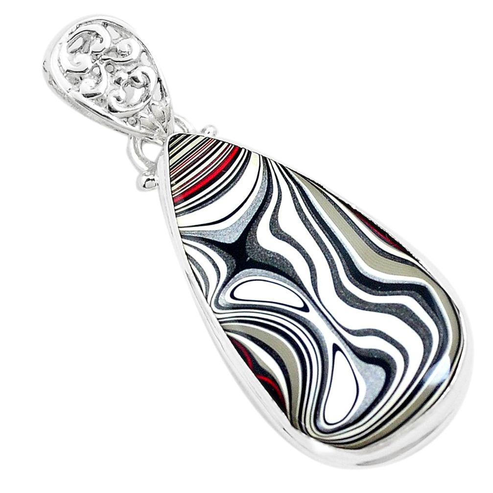 13.66cts brown florida auger shell 925 sterling silver pendant jewelry p12519