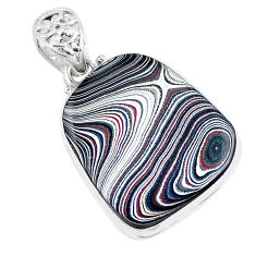 925 sterling silver 13.63cts brown florida auger shell pendant jewelry p12544