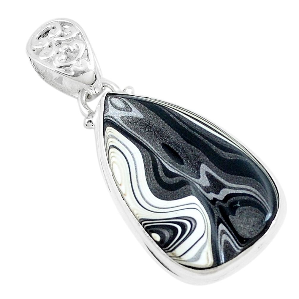 13.13cts brown florida auger shell 925 sterling silver pendant jewelry p12545